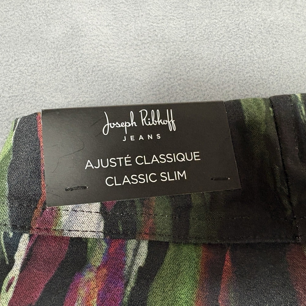 NEW Joseph Ribkoff Size 14 Abstract Print Classic Slim Pull-On Pants $205 - Picture 9 of 12